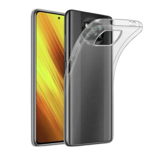 Foto - Silikónový kryt pre Xiaomi POCO X3 - Priehľadný