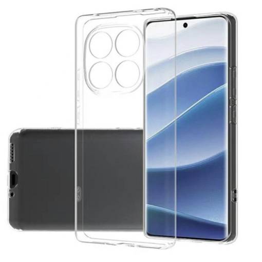 Foto - Silikónový kryt pre Xiaomi Redmi Note 14 Pro+ - Priehľadný