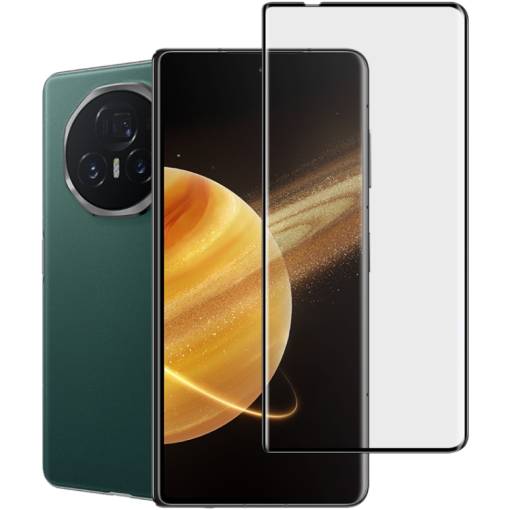 Foto - Ochranné sklo pre Xiaomi Redmi Note 13 Pro+ 5G - Čierne, zaoblené