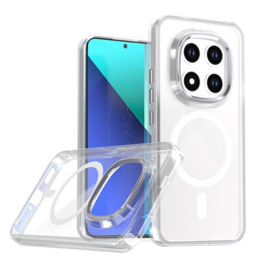 Foto - MagSafe silikónový kryt pre Xiaomi Redmi Note 15 Pro+ - Priehľadný