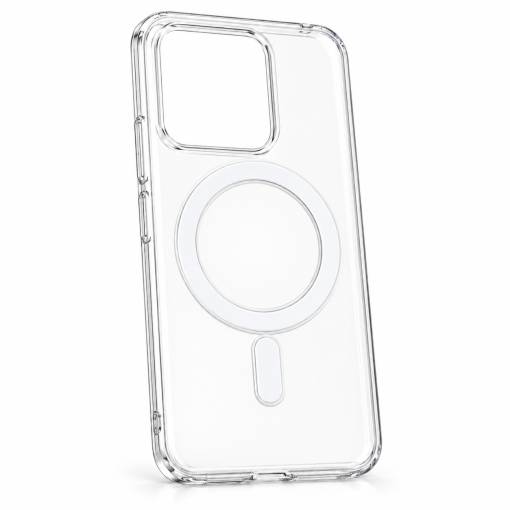 Foto - MagSafe silikónový kryt pre Xiaomi Redmi Note 13 4G - Priehľadný