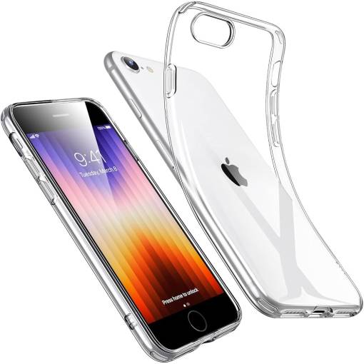 Foto - Silikónový kryt pre iPhone SE 2022, SE 2020, 7 a 8 - Priehľadný