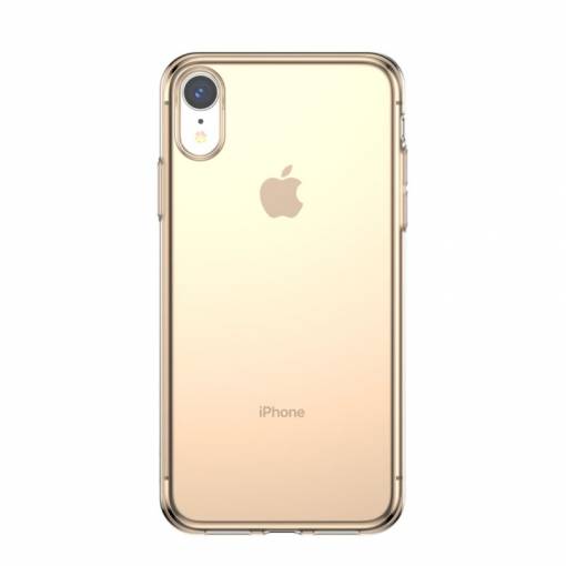 Foto - Silikónový kryt Baseus na iPhone XR - Zlatá transparentná