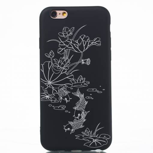 Foto - Ornament Kryt na iPhone 6 Plus/6S Plus (ryby) - Čierna