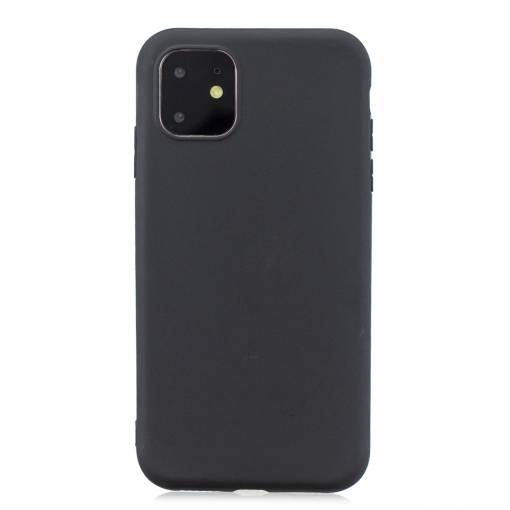Foto - Matný silikónový obal na iPhone 11 - Čierna