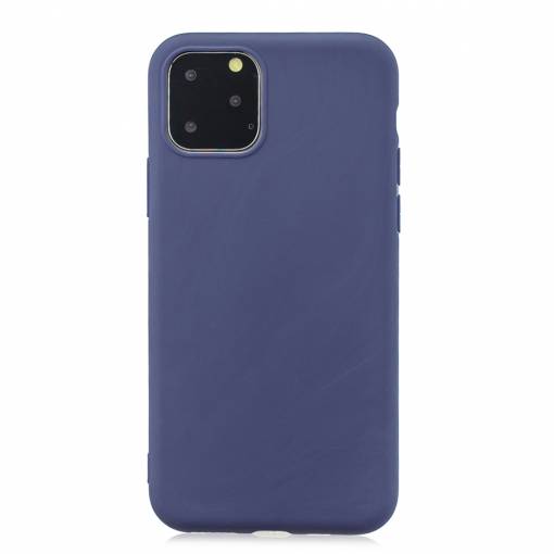 Foto - Matný silikónový kryt na iPhone 11 Pro - Tmavomodrá
