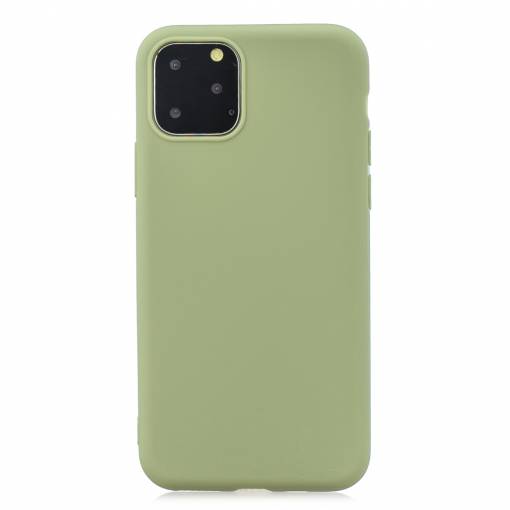Foto - Matný silikónový obal na iPhone 11 Pro - Hráškovo zelená
