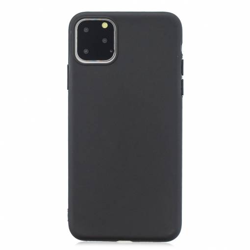Foto - Matný silikónový obal na iPhone 11 Pro Max - Čierna