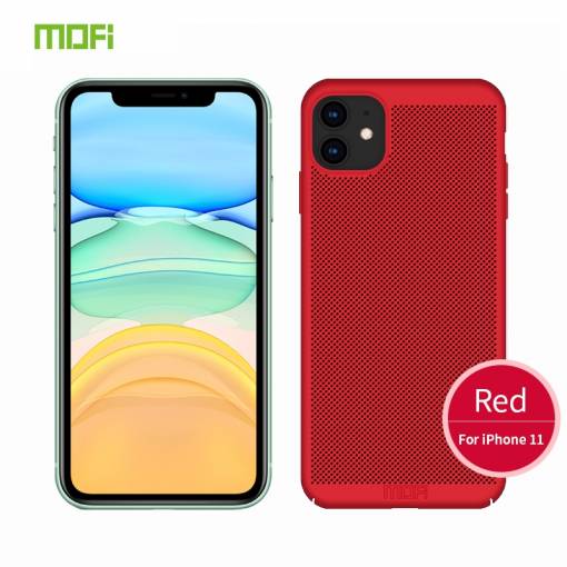 Foto - Dierovaný kryt MOFI na iPhone 11 - Červená