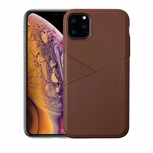 Foto - Tenký silikónový kryt Split na iPhone 11 - Hnedá