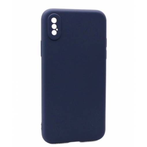 Foto - Silikonový kryt pre iPhone X a XS - Tmavo modrý