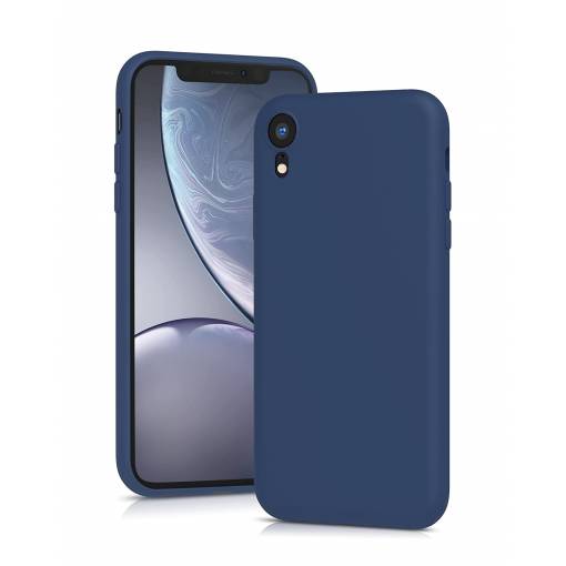 Foto - Silikonový kryt pre iPhone XR - Tmavo modrý