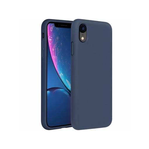 Foto - Silikonový kryt pre iPhone XR - Tmavo modrý
