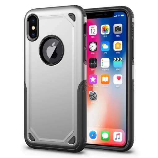 Foto - Odolný kryt Resilient na iPhone XS Max - Stříbrná