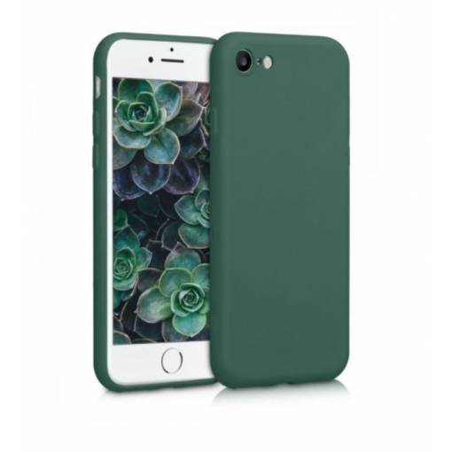 Foto - Silikónový kryt pre iPhone SE 2022, SE 2020, 7 a 8 - Tmavo zelený