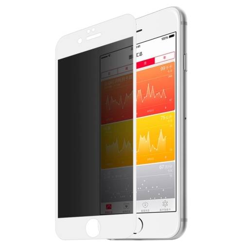 Foto - 3D tvrzené sklo pro iPhone 6/ 6S (bezpečnostní) - Bílá