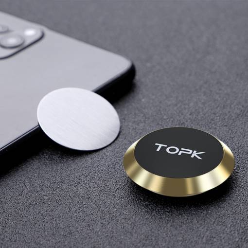 Foto - TOPKY nalepovacie magneticky drziak na mobil - zlatý